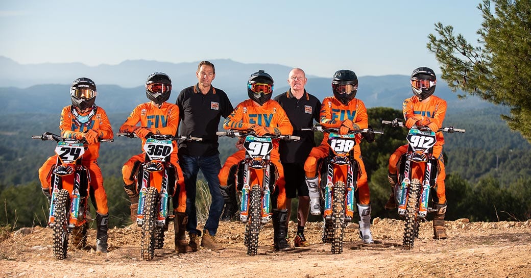 From left to right: Shaun Simpson, Nathan Dixon, Dean Saunders, Charlie Putnam, Dickie, Dye, Kathryn Booth and Joel Rizzi