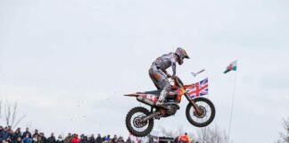 Jeffrey Herlings and Tom Vialle top the podium at the MXGP of The Netherlands