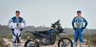 Ross Branch and Andrew Short sign for Monster Energy Yamaha Rally Team