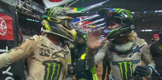 VIDEO: Eli Tomac vs Justin Barcia at Atlanta Supercross