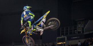Ramette and Suzuki win at Belfast Arenacross Thomas Ramette AX Belfast 2018