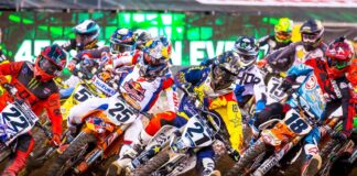 2018 Monster Energy AMA Supercross Series Fan Guide: Part One Jason Anderson holeshots the 450 Main Event at the 2017 New Jersey Supercross