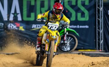 SR75 Suzuki shines in Arenacross round five qualifying SR75 Suzuki's Valentin Teillet