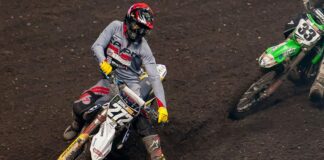 Fan favourite and honorary Brit makes surprise return to Arenacross Nev Bradshaw AX Manchester 2015
