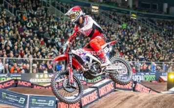 Arenacross podiums for Adrien Escoffier in Belfast Buildbase Hondaās Adrien Escoffier