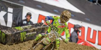 Eli Tomac muscles his way to victory in Seattle Eli Tomac AMA Supercross Seattle 2018