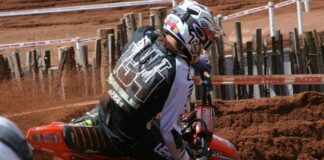 Liam Knight’s not happy at landing in the pit lane ditch on first race back Liam Knight