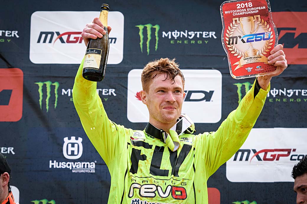 Mel Pocock takes the EMX250 Red Plate in Agueda 2018