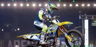 SR75 World Team Suzuki overcome bike theft at Arenacross to take the fight to Wembley finale Thomas Ramette AX 2018