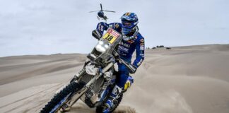 Yamalube Yamaha rally riders battle through challenging Stage Eight of Dakar Xavier de Soultrait ā Dakar 2019