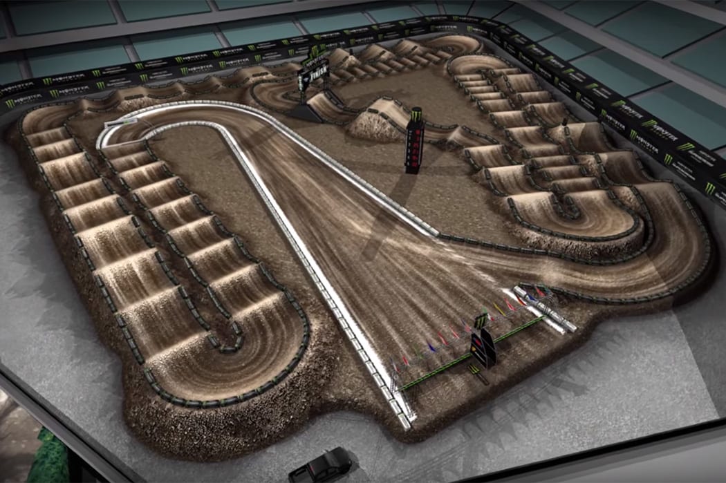 The first animated track map of the Monster Energy Supercross season is