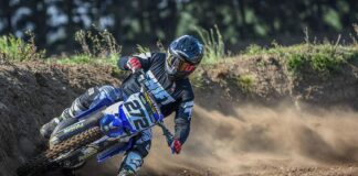 Neville Bradshaw absolutely destroying berms on his YZ250 two-stroke