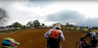 Flat out two-stroke motocross racing