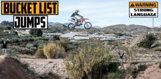 Bucket List Jumps: Neville Bradshaw jumps the Cehegin Bombhole on a CR500 & KTM 250 two-stroke
