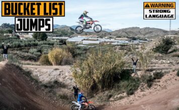 Bucket List Jumps: Neville Bradshaw jumps the Cehegin Bombhole on a CR500 & KTM 250 two-stroke