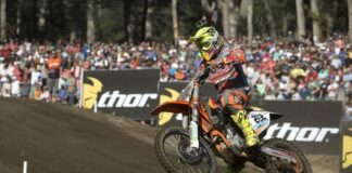 Cairoli and Jonass on the podium at Patagonia MXGP