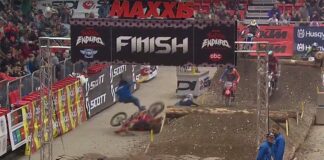Cody Webb SuperEnduro crash takes out marshall