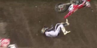 Cole Seely crash Tampa Supercross