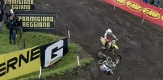 Conrad Mewse crash at MXGP of Europe
