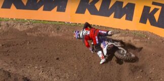 Cooper Webb Free Practice crash at 2015 MXoN