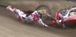 Crash: Tim Gajser race two – MXGP of Trentino