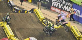 Dean Wilson crash at Indy Supercross