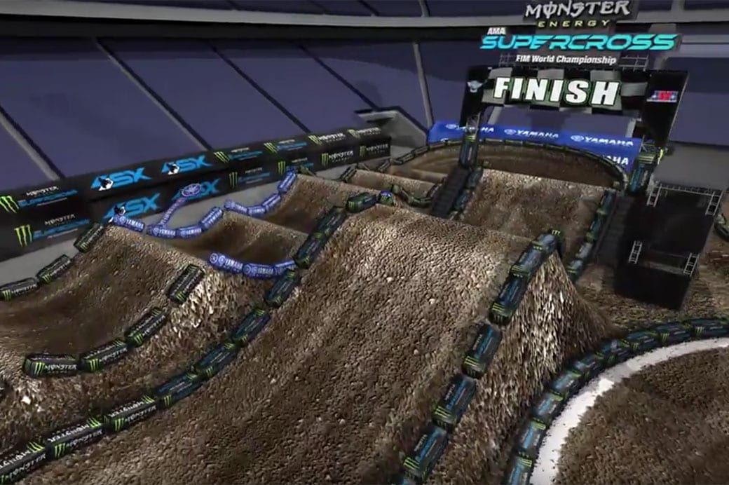 Animated track map East Rutherford Supercross 2019 Dirtbike Rider