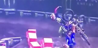 Brutal Aus-X Open crash leaves riders with multiple back fractures Evens and Tanti crash at Aus-X Open