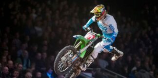 Fabien Izoird and Apico LPE Kawasaki Racing open up a Garmin Arenacross points gap