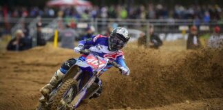 Febvre takes a wild moto to keep his lead in Latvia