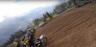 GoPro: Tony Caroili race 1 lap 1 at MXGP of Latvia