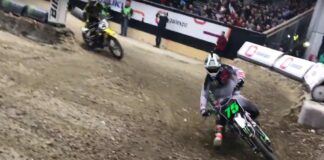 Watch Carmichael get beat by electric bike at Geneva Supercross Josh Hill Geneva Supercross 2017