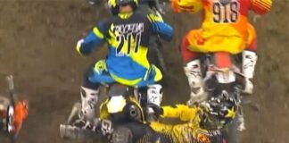Ivan Tedesco crash at 2014 Indianapolis supercross