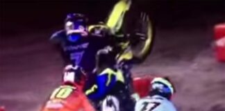 James Stewart loop out crash at 2016 Daytona Supercross