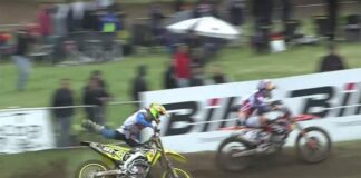 Jeremy Seewer crash at MXGP of Great Britain