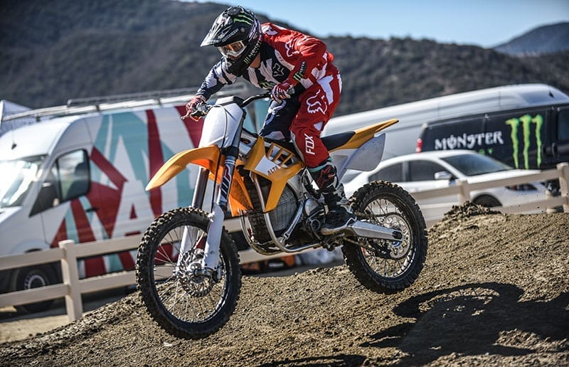 Josh Hill rips the Alta Motors Redshift MX electric dirt bike