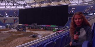 Leyland and Malin inside Veltins Arena – Monster Energy SMX Riders’ Cup