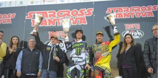 Mantova Starcross International Motocross podium for Desalle and Strijbos