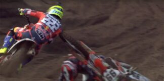 Watch Max Anstie crash out of the lead in Valkenswaard