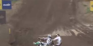 Max Anstie crash at MXGP of Czech Republic
