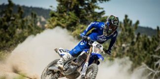 Ryan Villopoto playing on his 2019 Yamaha WR450 project bike