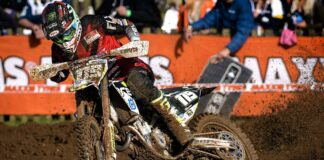 Mel Pocock on the podium at Lyng