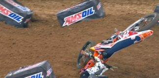Marvin Musquin Houston Supercross crash Marvin Musquin AMA Supercross Houston crash