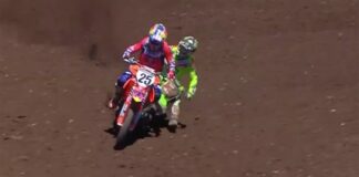 Musquin and Tomac battle for the lead, make contact