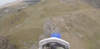 VIDEO: Terrifying moment off-roader Adrian Owen rides off a cliff