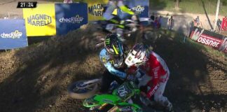 Watch the incident that got Mel Pocock disqualified in EMX250 at Russian GP