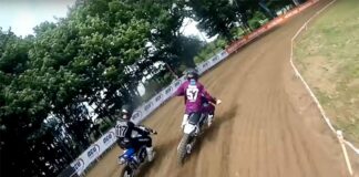 Joel Rizzi at Blaxhall on a 150 two-stroke smokes field of four-strokes