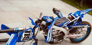 Images of Ryan Houghton’s bike after Blaxhall crash are mind blowing Ryan Houghton's bike, Blaxhall post-race – Yamaha YZ450F