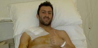 Successful collarbone operation for Alex Salvini