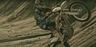 Taddy Blazusiak and Jonny Walker ride it out in a coal mine